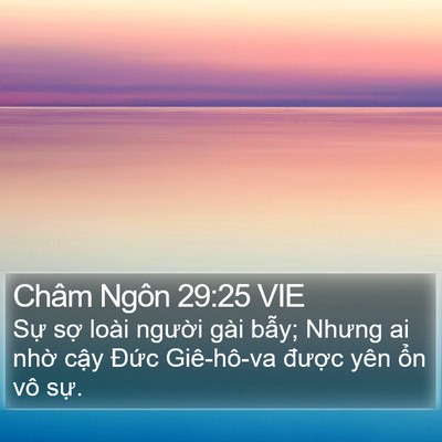 Châm Ngôn 29:25 VIE Bible Verse Image