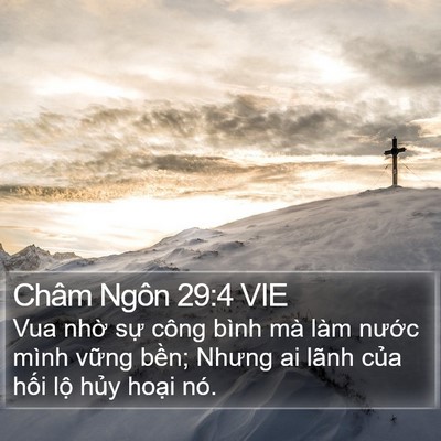 Châm Ngôn 29:4 VIE Bible Verse Image