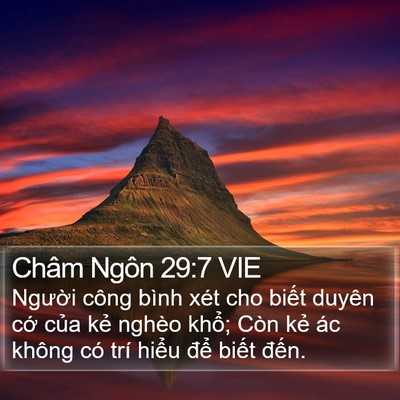Châm Ngôn 29:7 VIE Bible Verse Image
