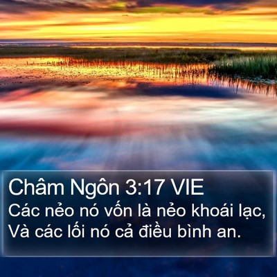 Châm Ngôn 3:17 VIE Bible Verse Image