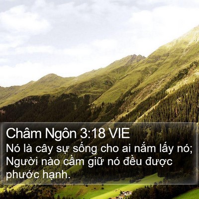 Châm Ngôn 3:18 VIE Bible Verse Image