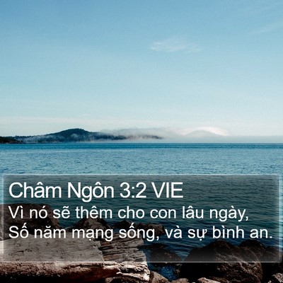 Châm Ngôn 3:2 VIE Bible Verse Image