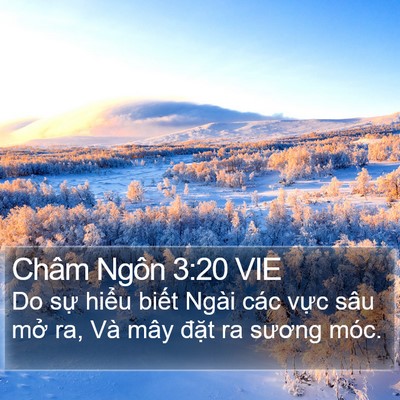 Châm Ngôn 3:20 VIE Bible Verse Image