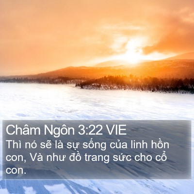 Châm Ngôn 3:22 VIE Bible Verse Image