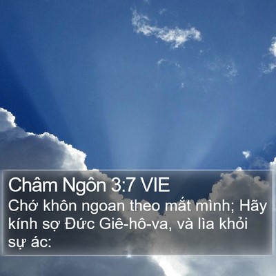 Châm Ngôn 3:7 VIE Bible Verse Image