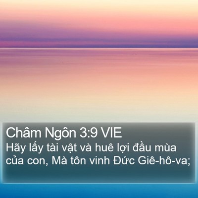 Châm Ngôn 3:9 VIE Bible Verse Image