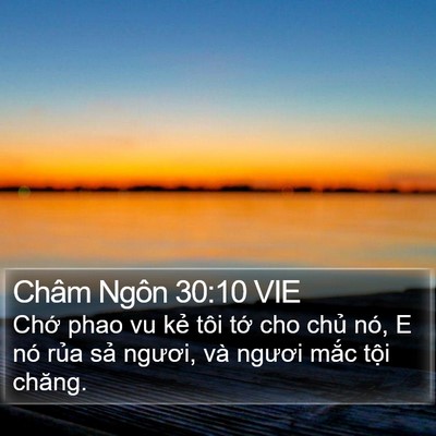 Châm Ngôn 30:10 VIE Bible Verse Image