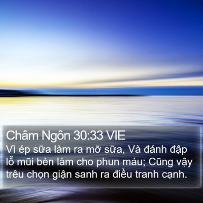 Châm Ngôn 30:33 VIE Bible Verse Image