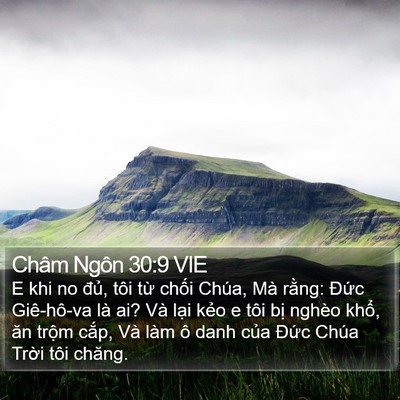 Châm Ngôn 30:9 VIE Bible Verse Image