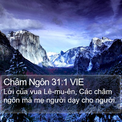 Châm Ngôn 31:1 VIE Bible Verse Image