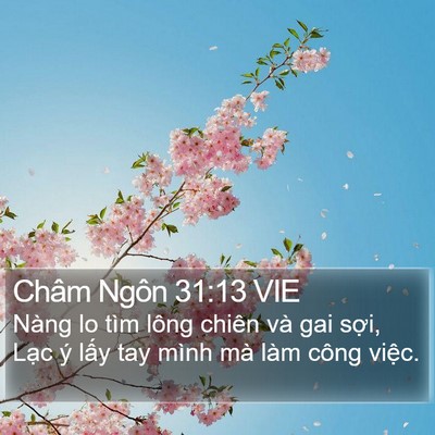 Châm Ngôn 31:13 VIE Bible Verse Image