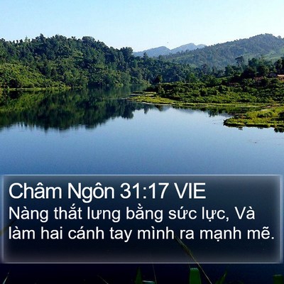 Châm Ngôn 31:17 VIE Bible Verse Image