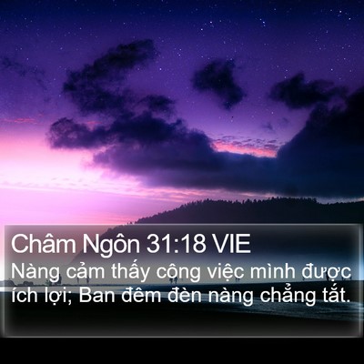 Châm Ngôn 31:18 VIE Bible Verse Image