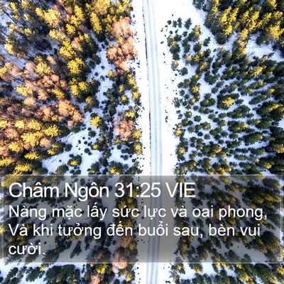 Châm Ngôn 31:25 VIE Bible Verse Image