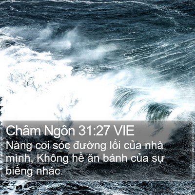 Châm Ngôn 31:27 VIE Bible Verse Image