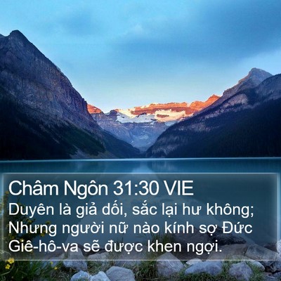 Châm Ngôn 31:30 VIE Bible Verse Image