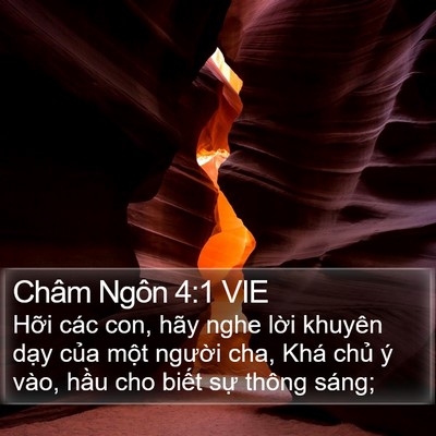 Châm Ngôn 4:1 VIE Bible Verse Image