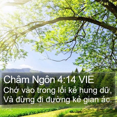 Châm Ngôn 4:14 VIE Bible Verse Image