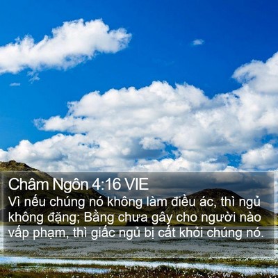 Châm Ngôn 4:16 VIE Bible Verse Image