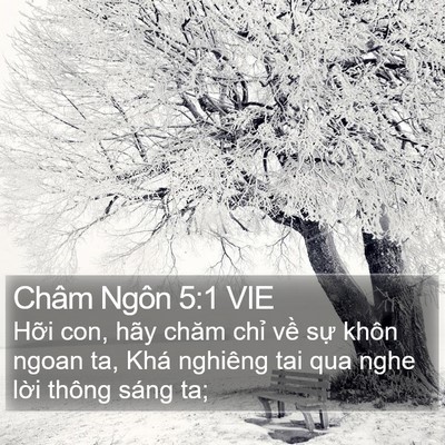 Châm Ngôn 5:1 VIE Bible Verse Image