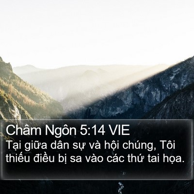 Châm Ngôn 5:14 VIE Bible Verse Image
