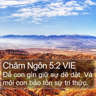 Châm Ngôn 5:2 VIE Bible Verse Image