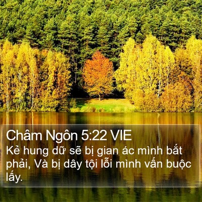 Châm Ngôn 5:22 VIE Bible Verse Image