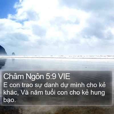 Châm Ngôn 5:9 VIE Bible Verse Image