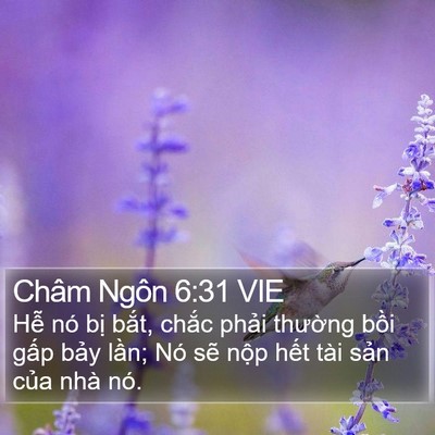 Châm Ngôn 6:31 VIE Bible Verse Image