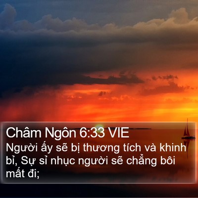 Châm Ngôn 6:33 VIE Bible Verse Image