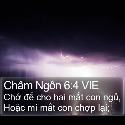 Châm Ngôn 6:4 VIE Bible Verse Image