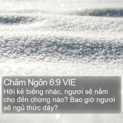Châm Ngôn 6:9 VIE Bible Verse Image