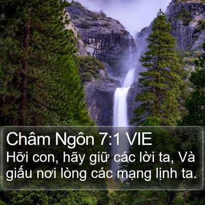 Châm Ngôn 7:1 VIE Bible Verse Image