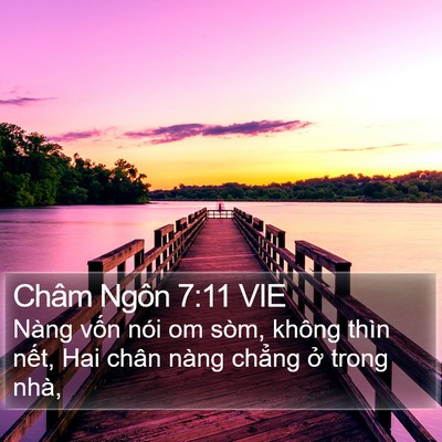 Châm Ngôn 7:11 VIE Bible Verse Image