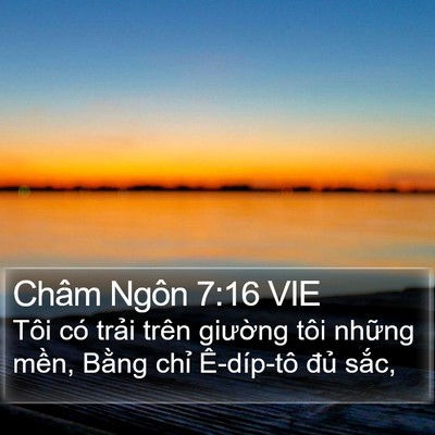 Châm Ngôn 7:16 VIE Bible Verse Image