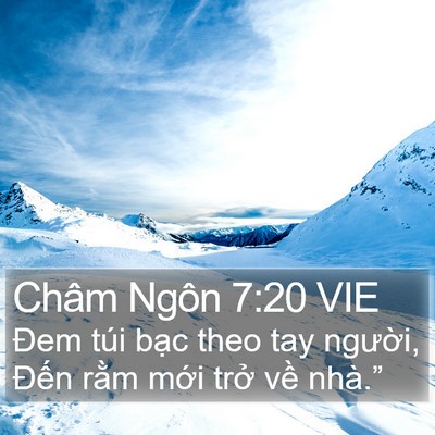Châm Ngôn 7:20 VIE Bible Verse Image