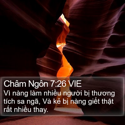 Châm Ngôn 7:26 VIE Bible Verse Image