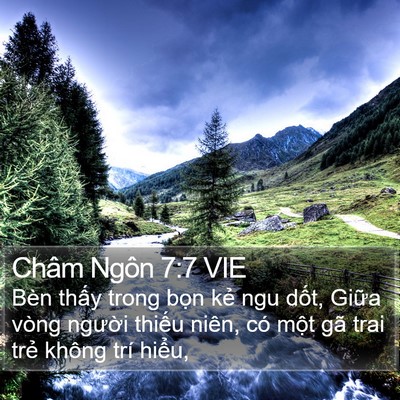 Châm Ngôn 7:7 VIE Bible Verse Image