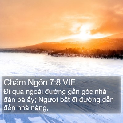 Châm Ngôn 7:8 VIE Bible Verse Image