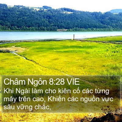 Châm Ngôn 8:28 VIE Bible Verse Image