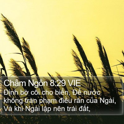 Châm Ngôn 8:29 VIE Bible Verse Image