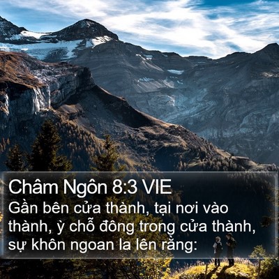 Châm Ngôn 8:3 VIE Bible Verse Image