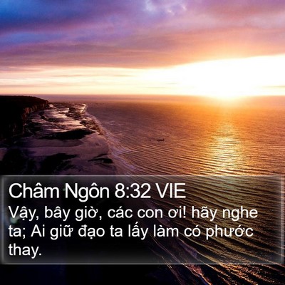 Châm Ngôn 8:32 VIE Bible Verse Image
