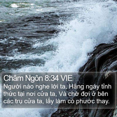Châm Ngôn 8:34 VIE Bible Verse Image