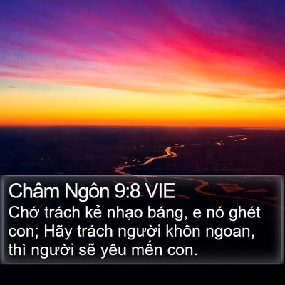 Châm Ngôn 9:8 VIE Bible Verse Image