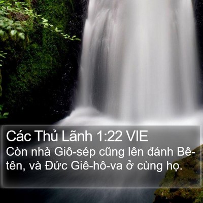 Các Thủ Lãnh 1:22 VIE Bible Verse Image