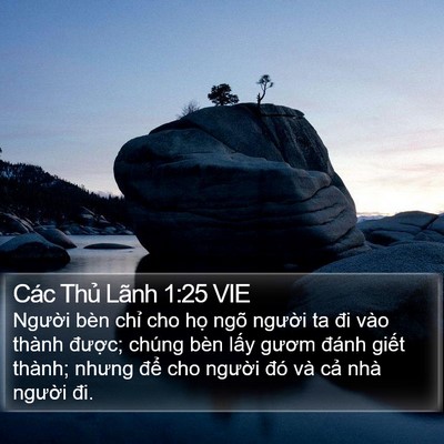 Các Thủ Lãnh 1:25 VIE Bible Verse Image