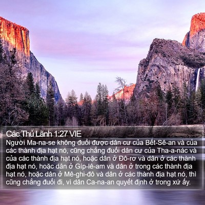 Các Thủ Lãnh 1:27 VIE Bible Verse Image