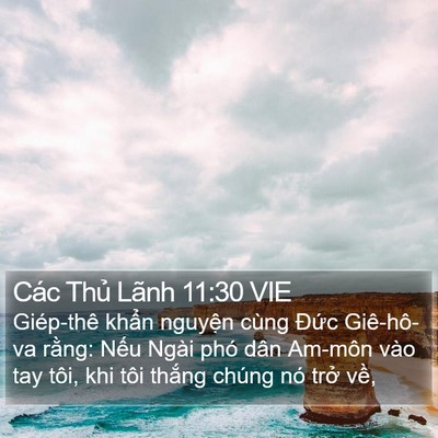 Các Thủ Lãnh 11:30 VIE Bible Verse Image