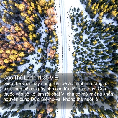 Các Thủ Lãnh 11:35 VIE Bible Verse Image